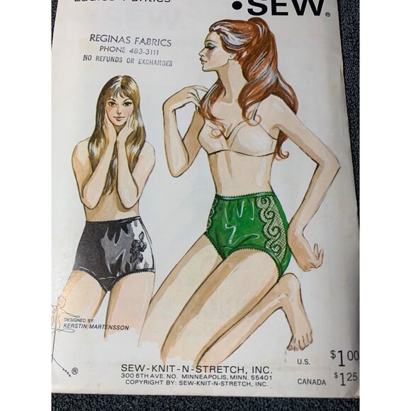 Kwik Sew Misses Panties Sewing Pattern sz 4 5 6 201 - uncut - Picture 3 of 9